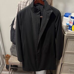 Theory Men's Classic Black Trench Coat